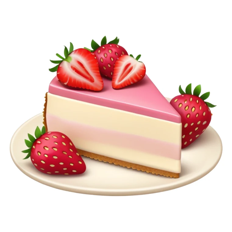 slice of strawberry cheesecake sticker