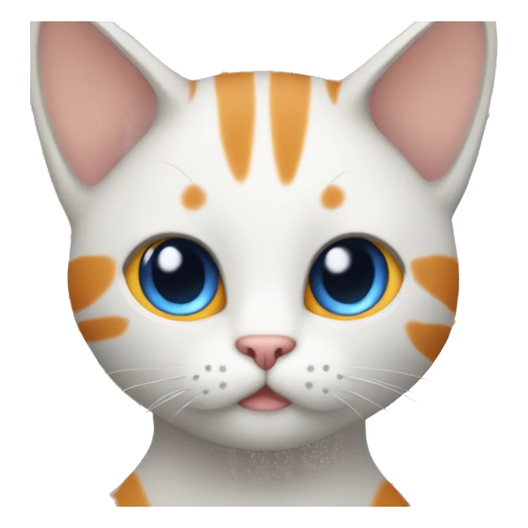 discord cat orange stripes and blue eyes sticker
