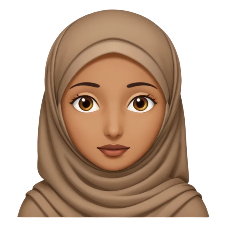 arab woman with hijab cover face sticker