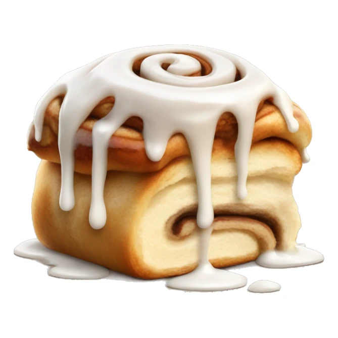cinnamon roll with frosting on top melting sticker