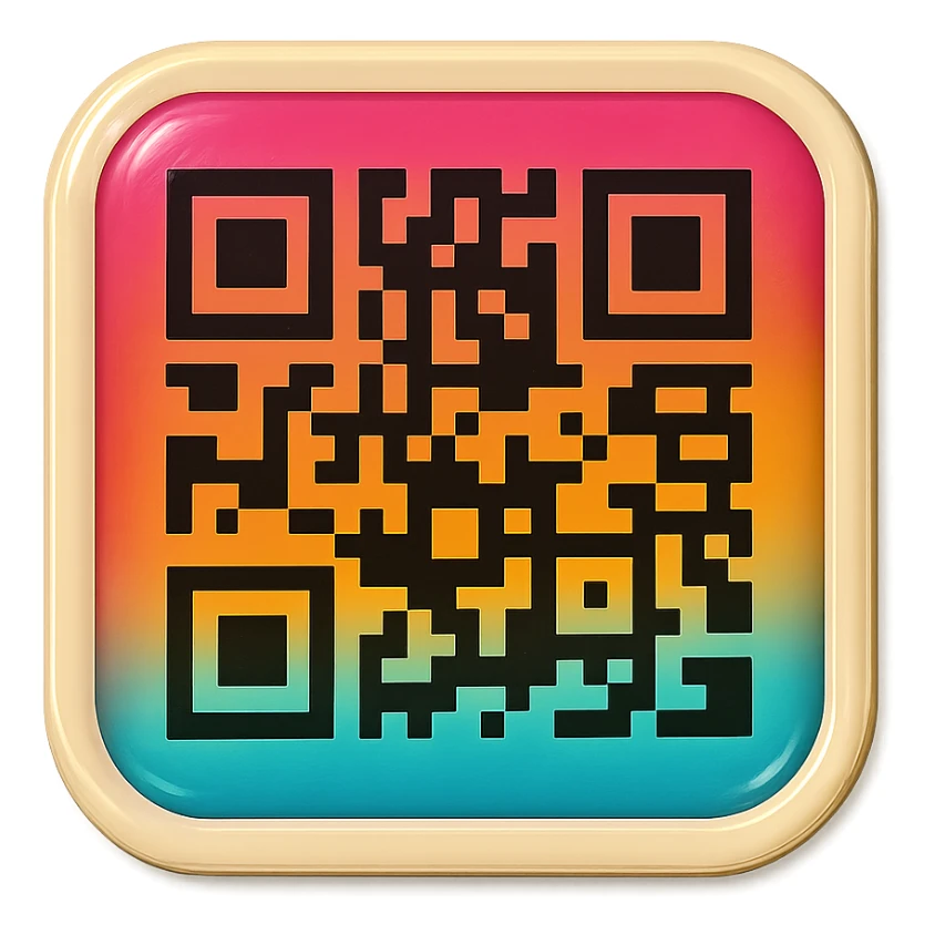qr code badge sticker