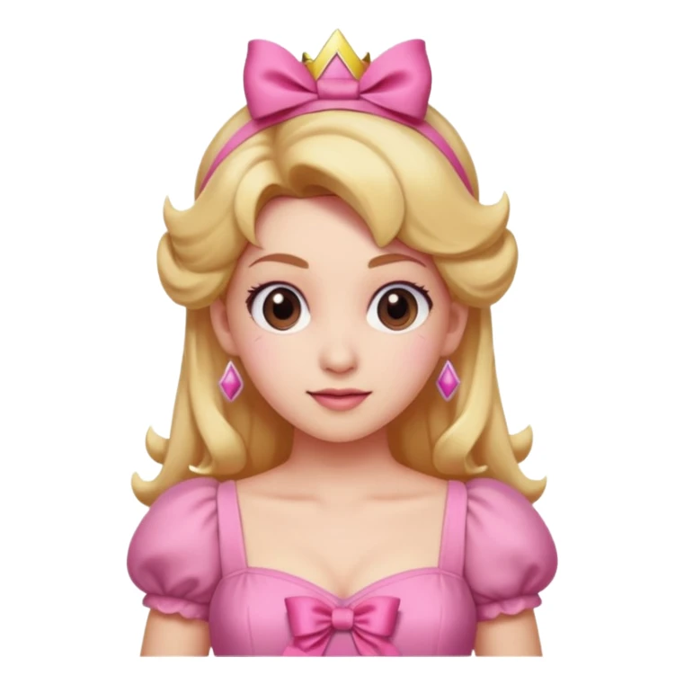Princess peach with a ribbon on her hair full body sticker
