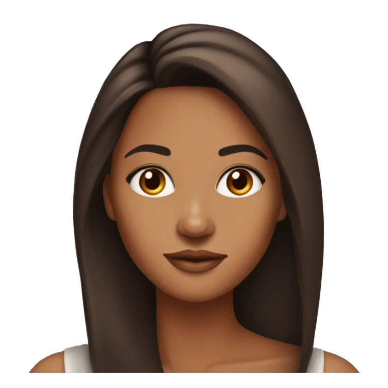 Beautiful Mixed woman with long dark hair with copper highlights sticker