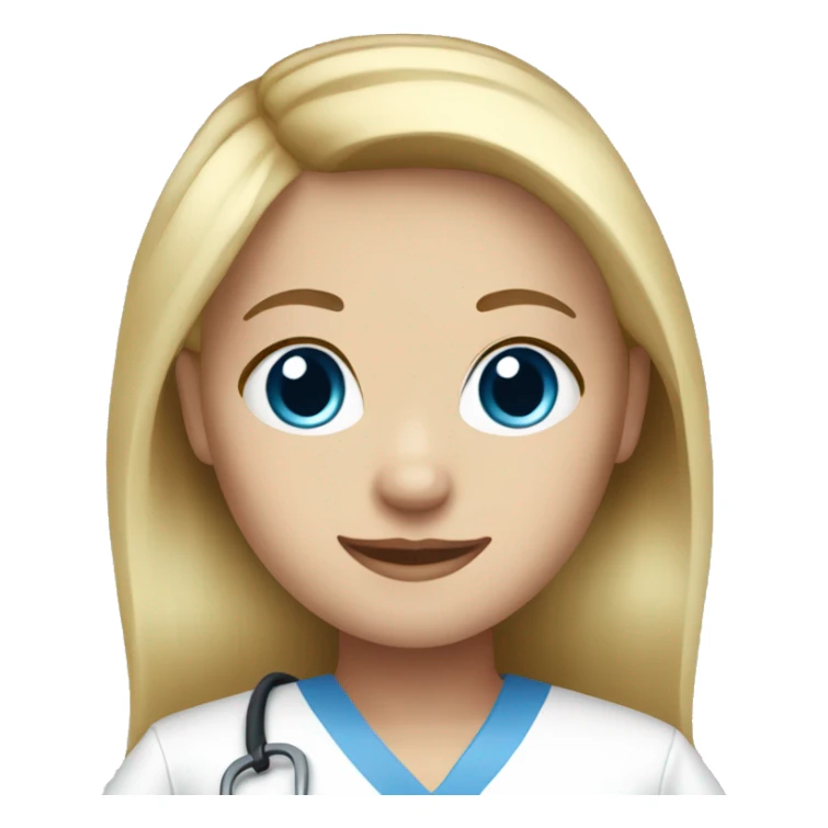 nurse blonde hair and blue eyes sticker