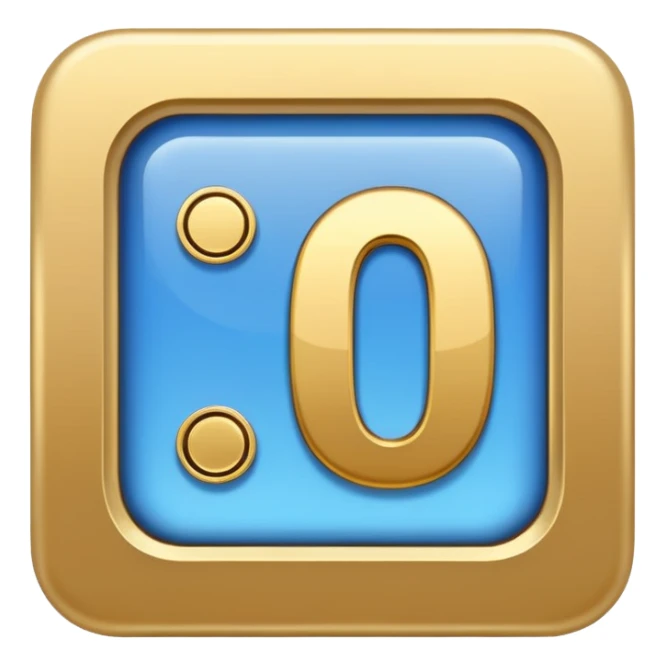 Make a square icon for a paid subscription, blue with gold and the number 1. sticker