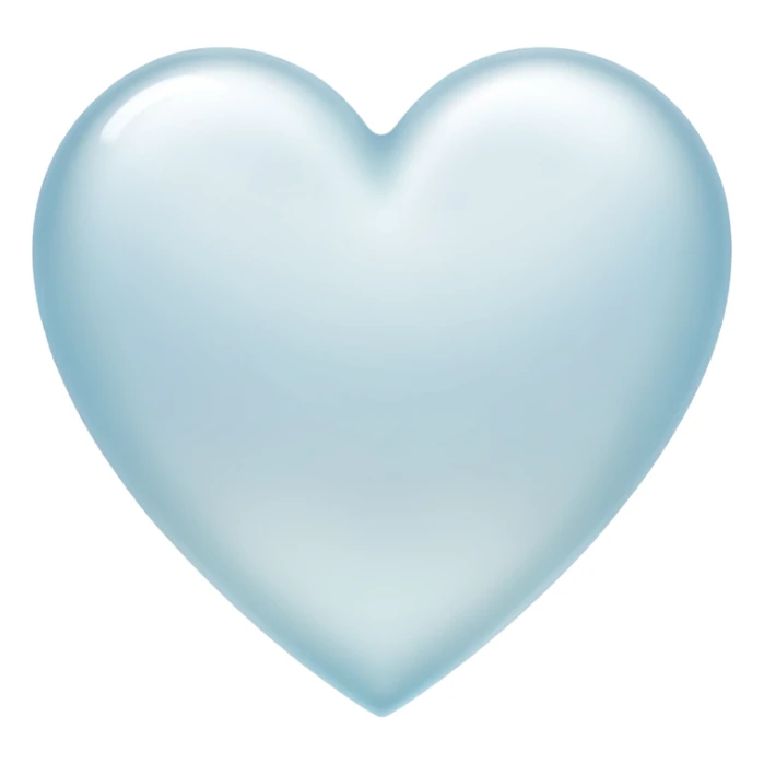 ivorish heart with a frosted glass look sticker