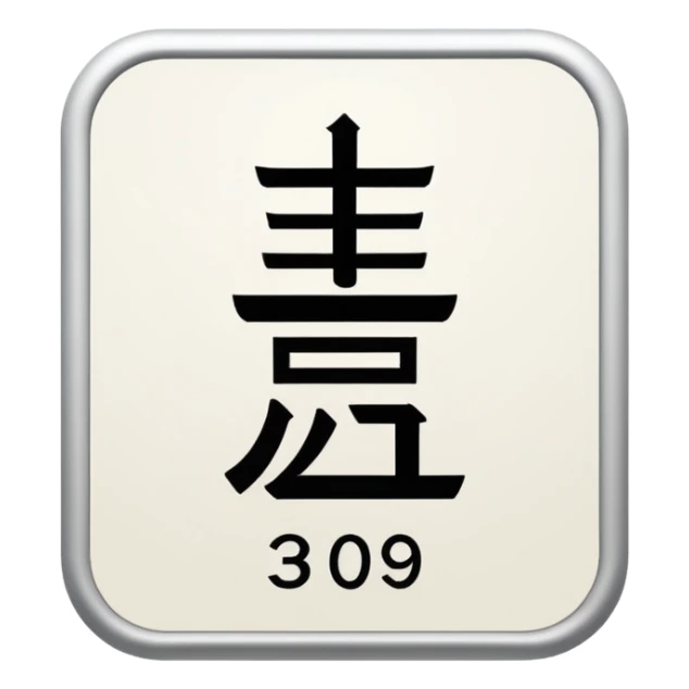 hotel room number 309 in Japanese sticker