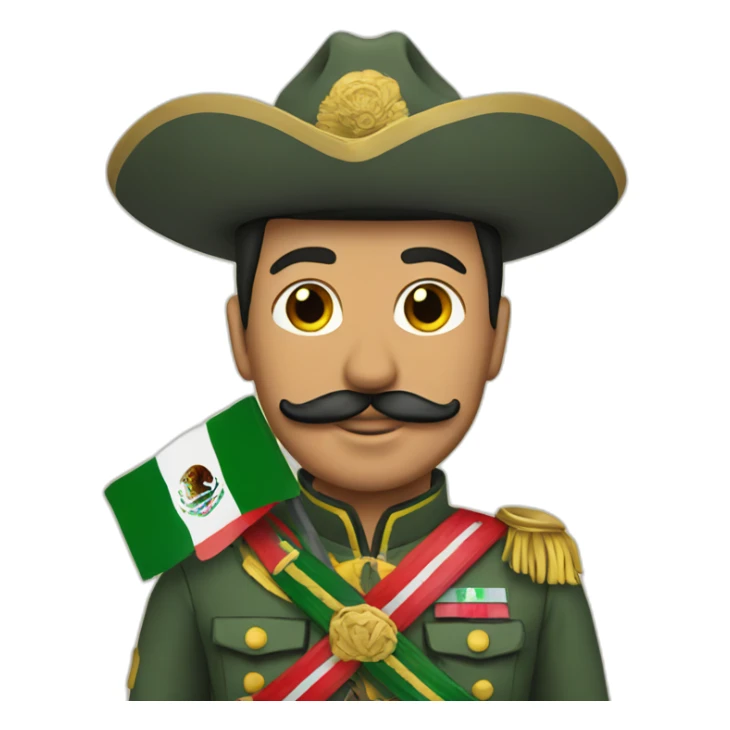 Mexican soldier with an horse and flag sticker