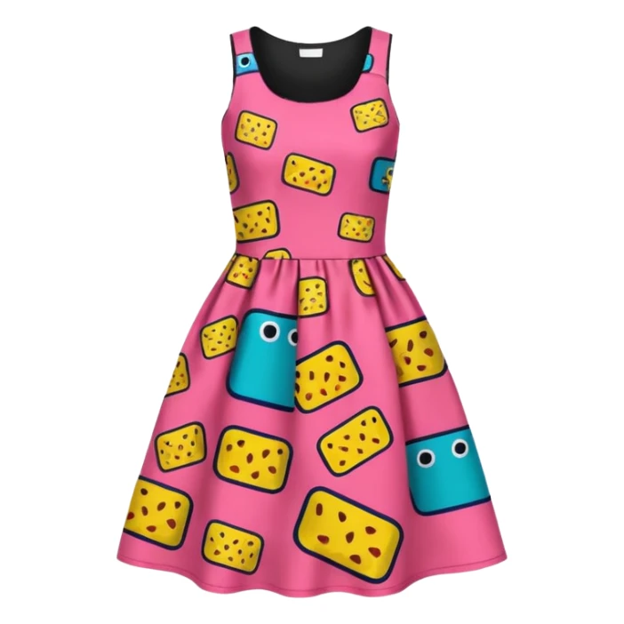 BETSEY JOHNSON STYLE SPAM print dress sticker