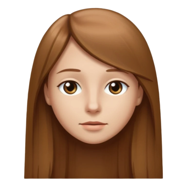 I capelli devono essere lunghi lisci castano chiaro  sticker