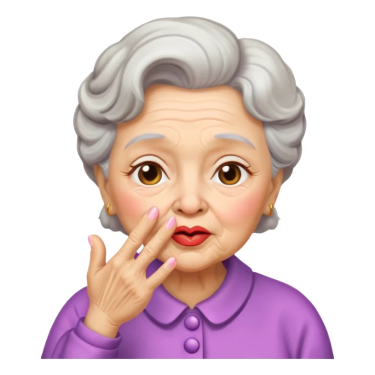 Grandma blowing kisses sticker