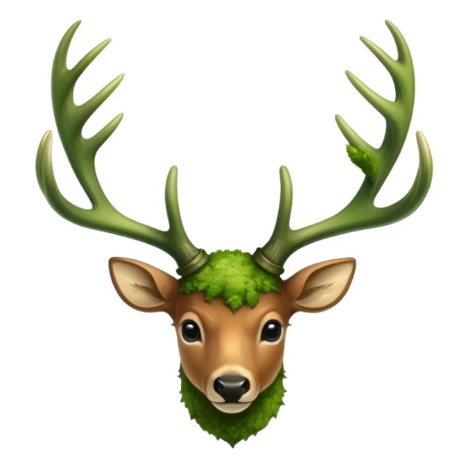Deer Antlers in green sticker
