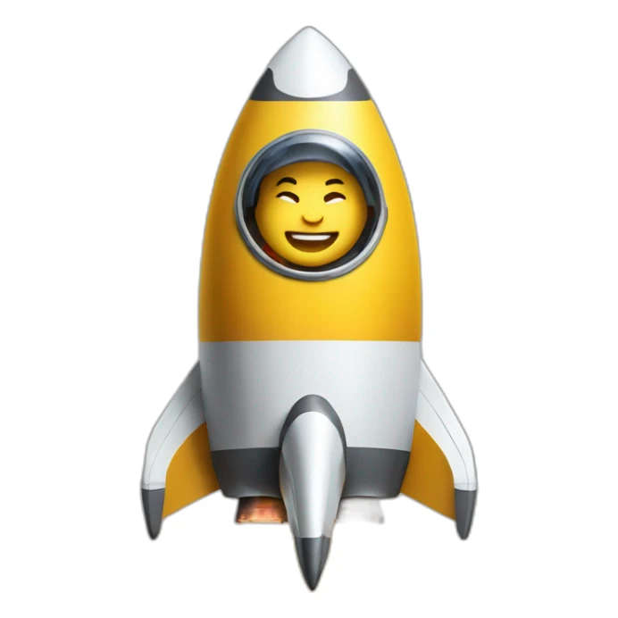 a Spartan on the back of a rocket taking off sticker