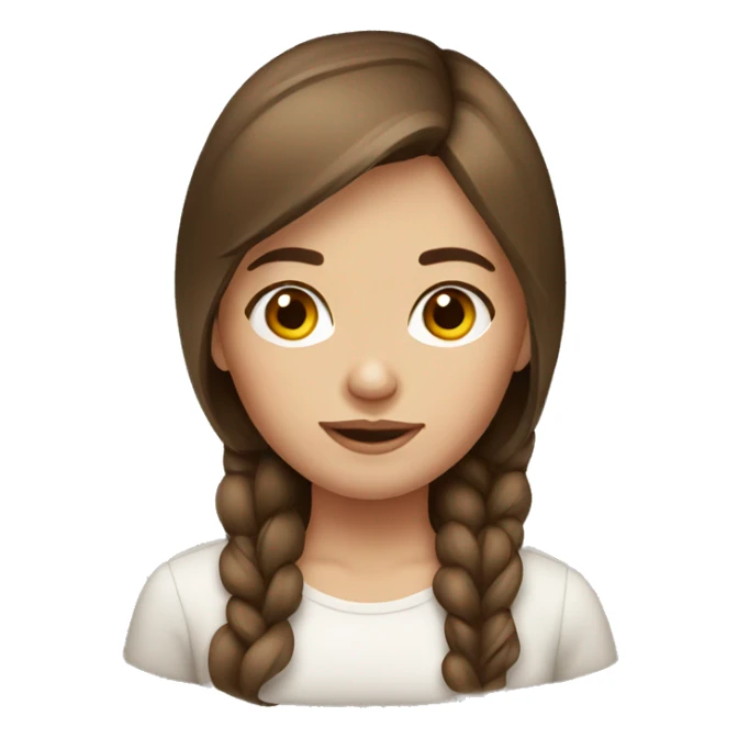 Russian girl brown hair  sticker