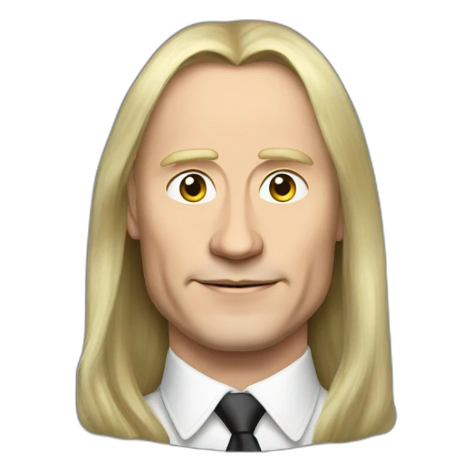 Vladmir Putin with long hair sticker