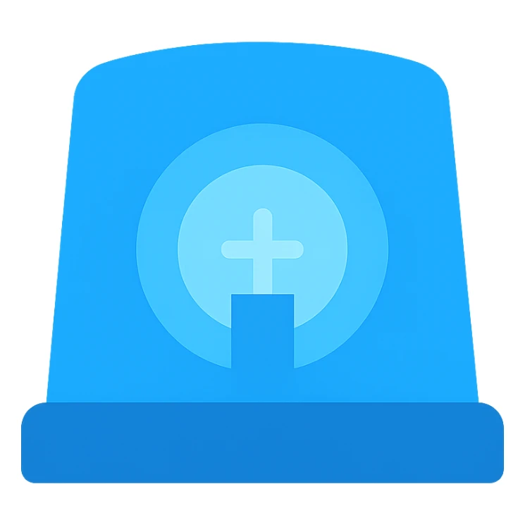 Render only the blue part of the image as a clean and simple color icon with no background or other elements, transparent background. sticker