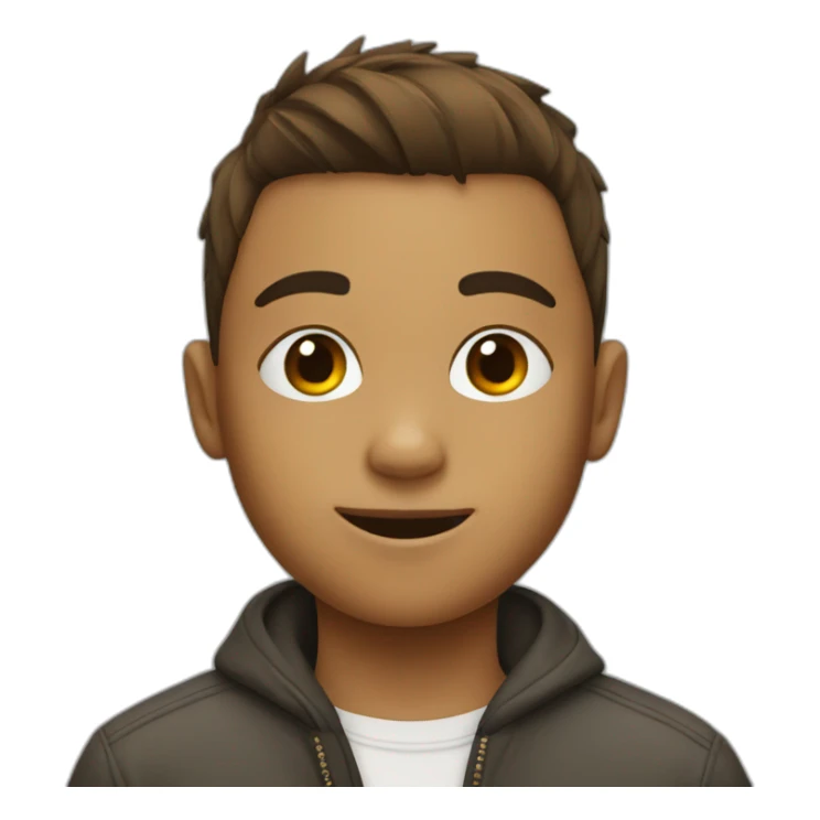 9 year old boy with brown spiked haircut sticker