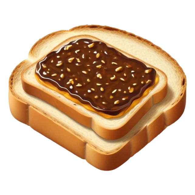 slice of bread with a spread of vegemite sticker