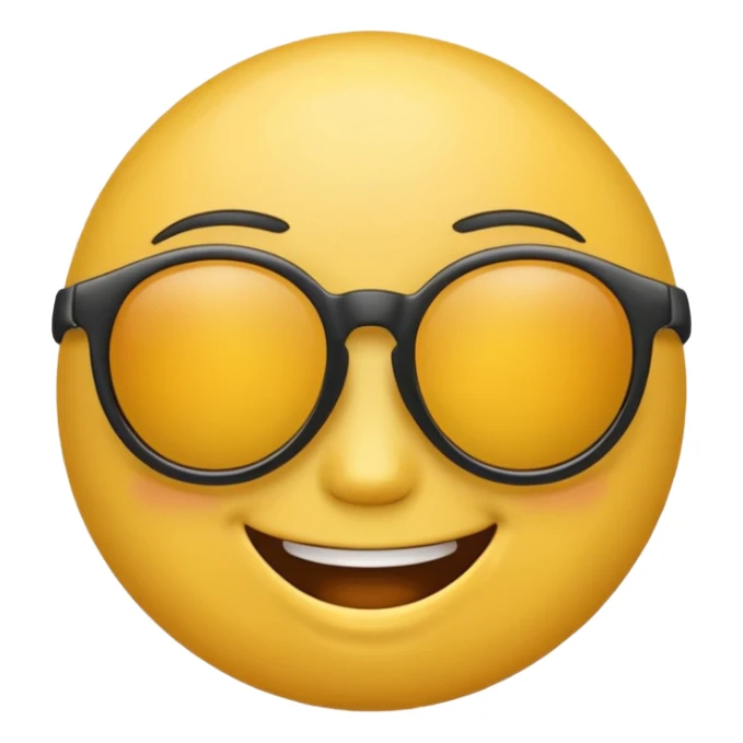 emoji with sunglasses lookin cool sticker