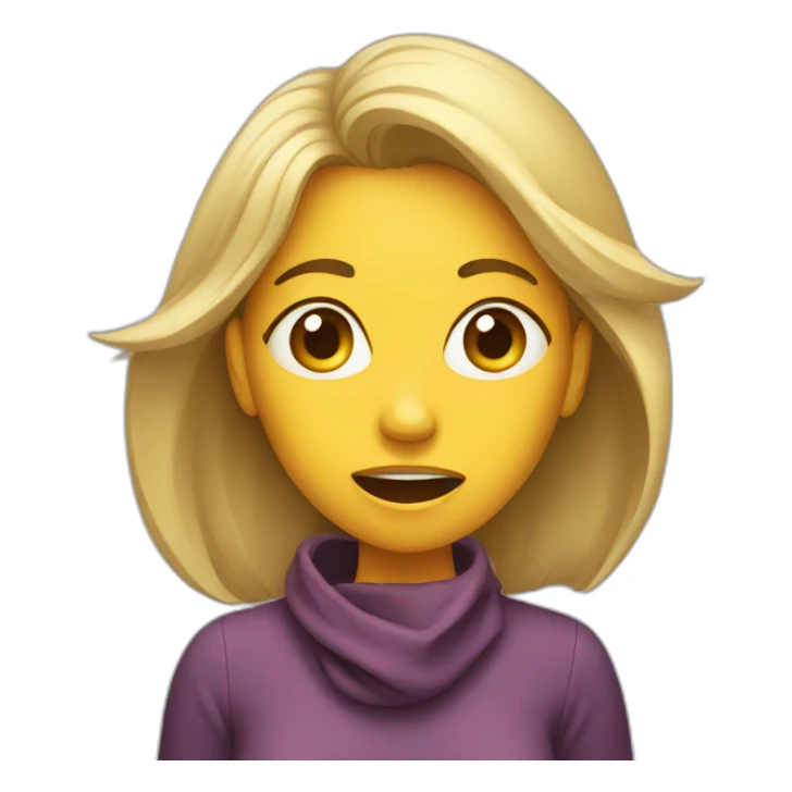 surprised woman sticker