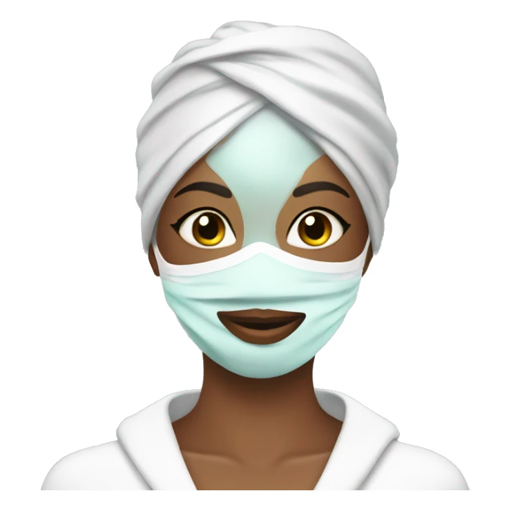 self care spa girl with face mask  sticker