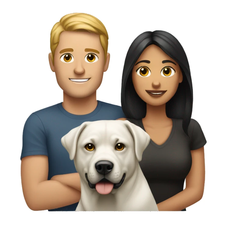 white man and white woman with a rottweiler dog sticker