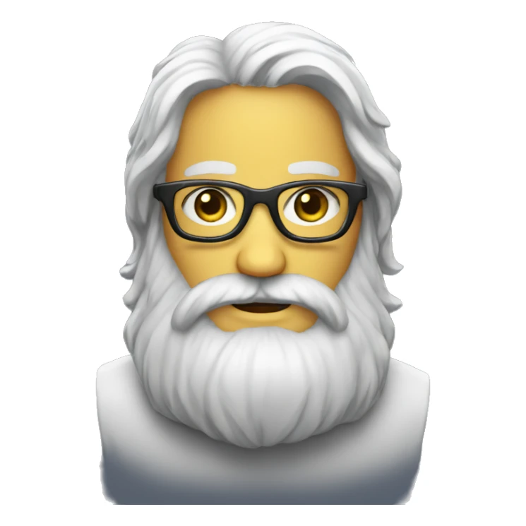 Bearded person majestic with glasses sticker
