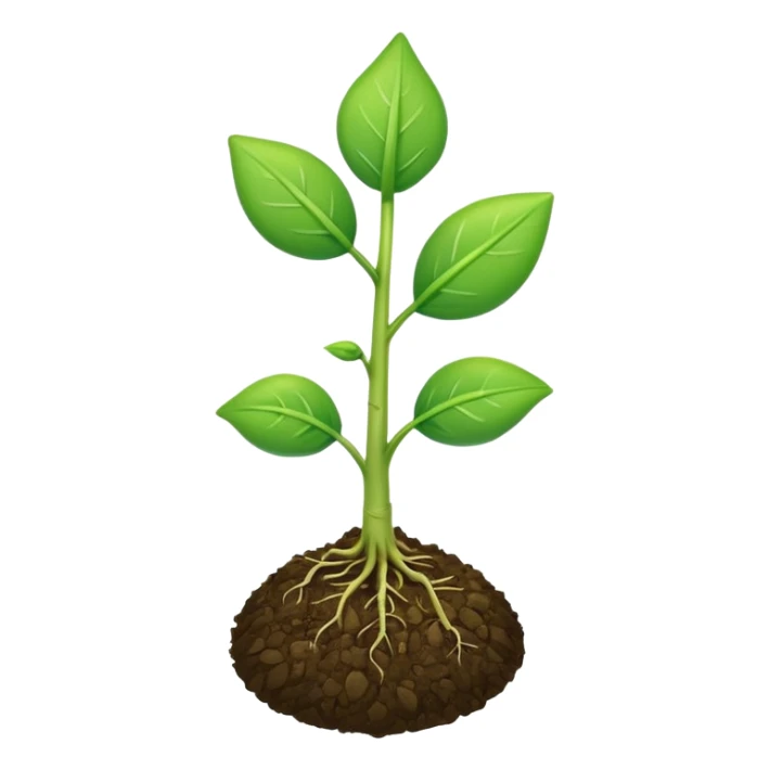 plant sprout with an upward arrow sticker