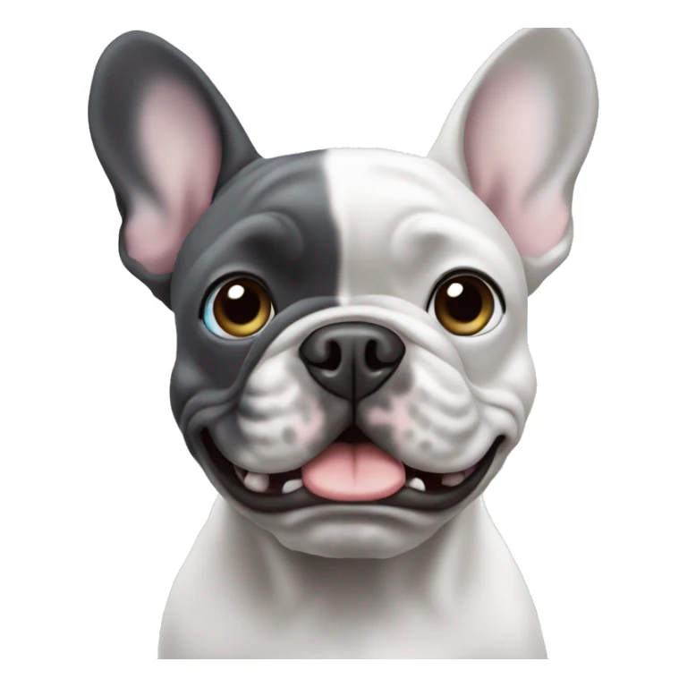 Grey french bulldog blue eyes sticker