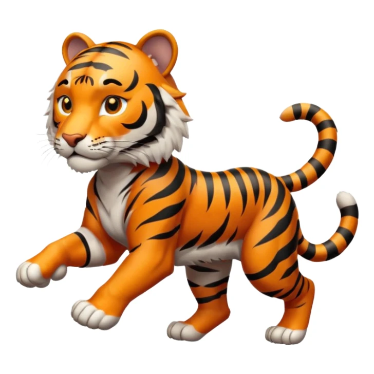 High resolution of a runnig tigar sticker