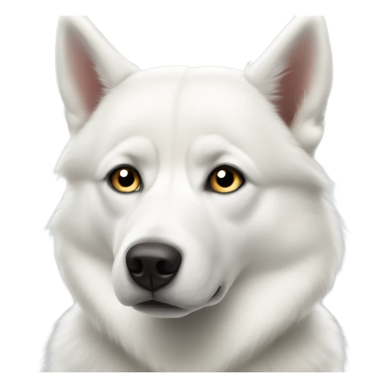 A white husky like dog looking judging you sticker