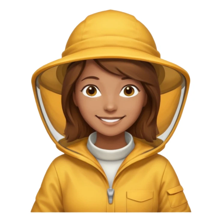 female bee keepers with brown hair sticker