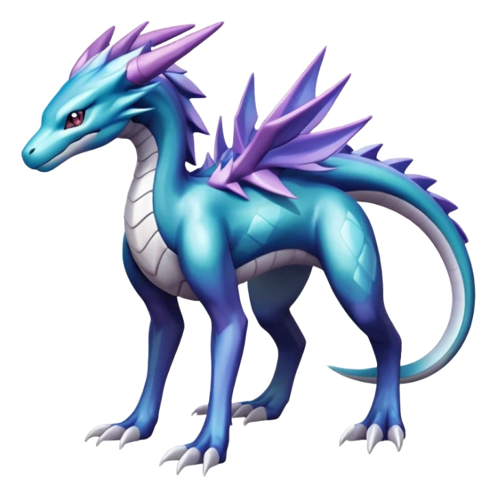  cool edgy shiny colorful Suicune-Dialga-Reptile full body sticker