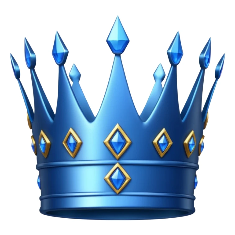 blue crown emoji sticker