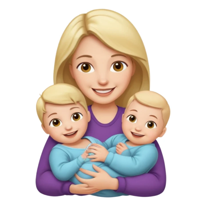 woman holding baby sticker