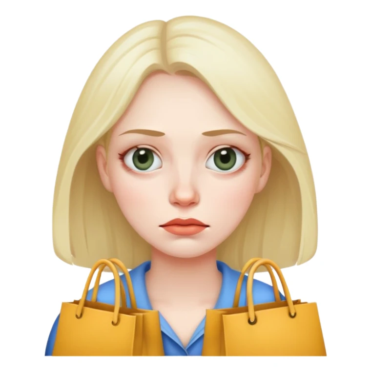 tired woman with bags under eyes sticker