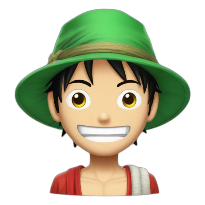 Luffy avec la tenue de zoro sticker