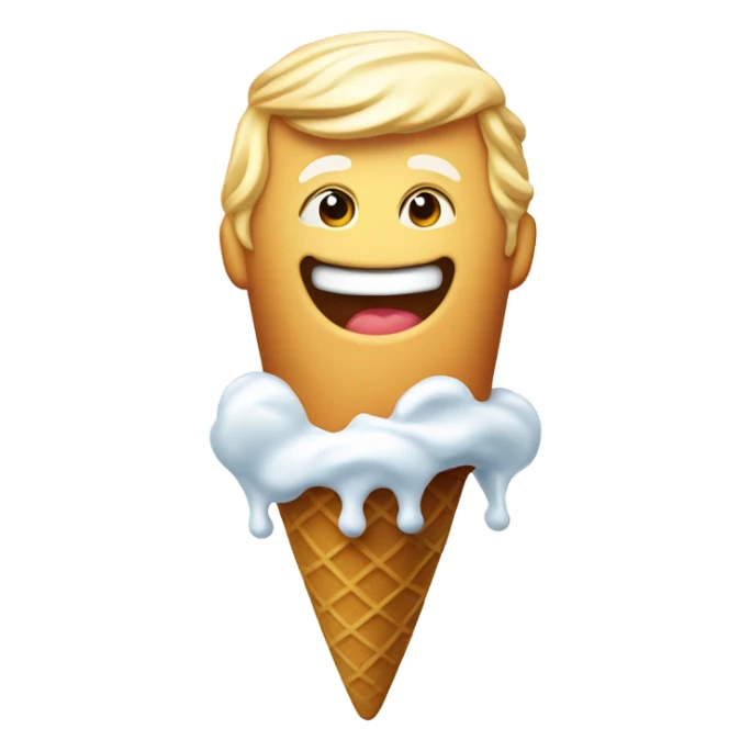 Trump with ice cream sticker