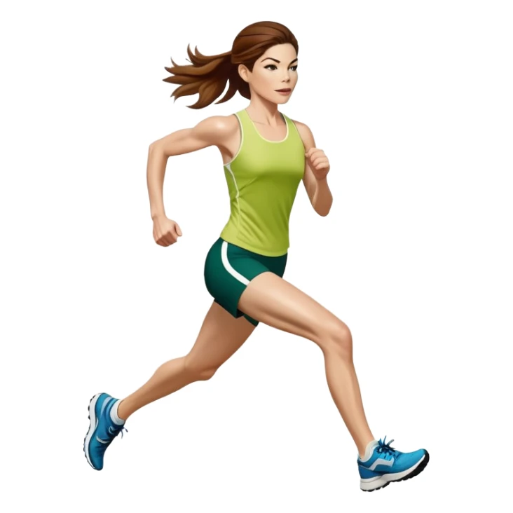Michelle Monaghan running, female actress with brown hair sticker