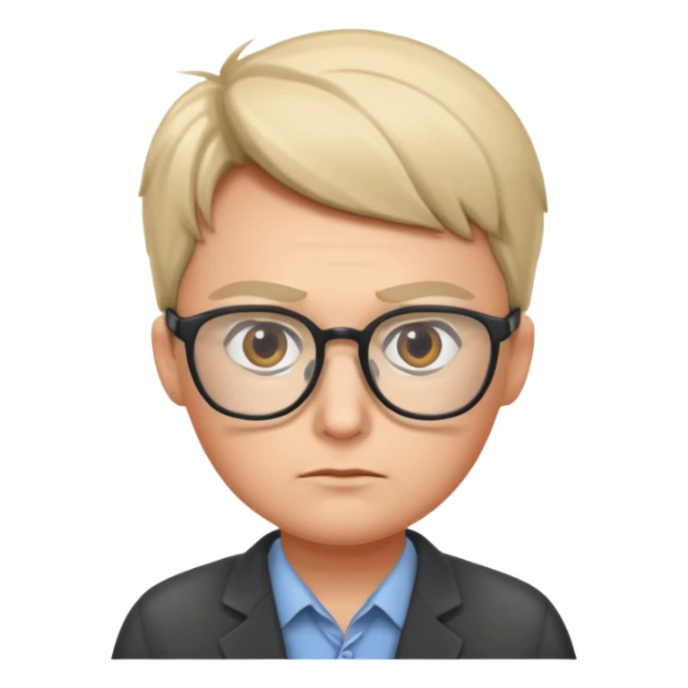 create a realistic emoji showing logistic person planing something sticker