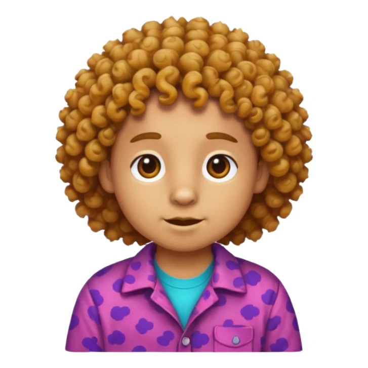 curly animal with shirt sticker