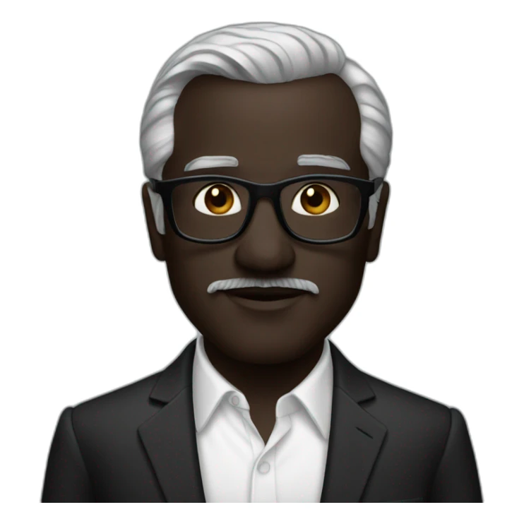 Martin Scorsese with a black skin sticker