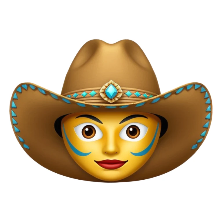 Sombrero vaquero pero sin cara sticker