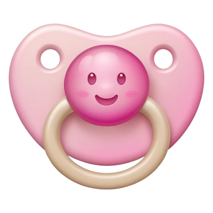 baby pacifier with pink gradient and beige colors sticker
