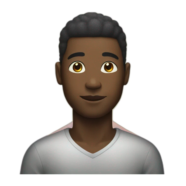 Black man with sparkles and stars on his head sticker