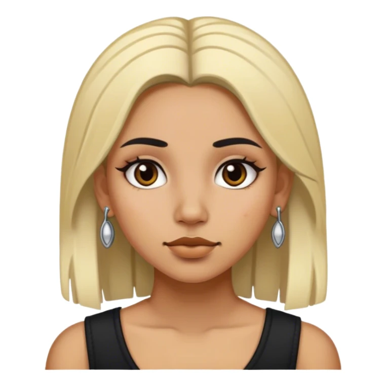 Mexican girl with piercings and black and blonde hair sticker