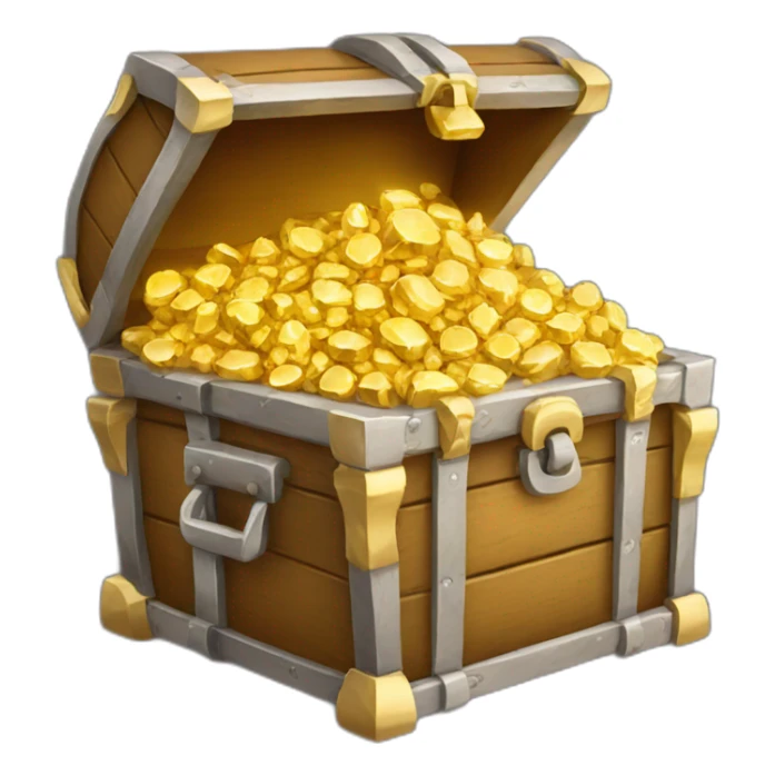 chest full of gold and jewels sticker