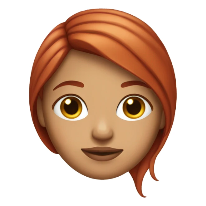 mexican girl with straight red hair and lashes sticker