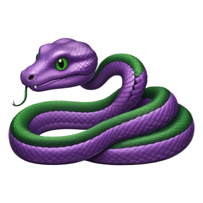 Fat Purple snake wearing a black bow sticker