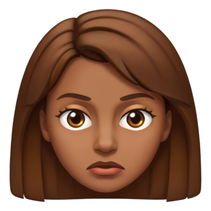 emoji femme brune très vexée  sticker